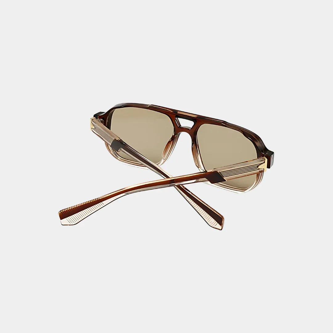 Laurent - Cognac Aviator Sunglasses