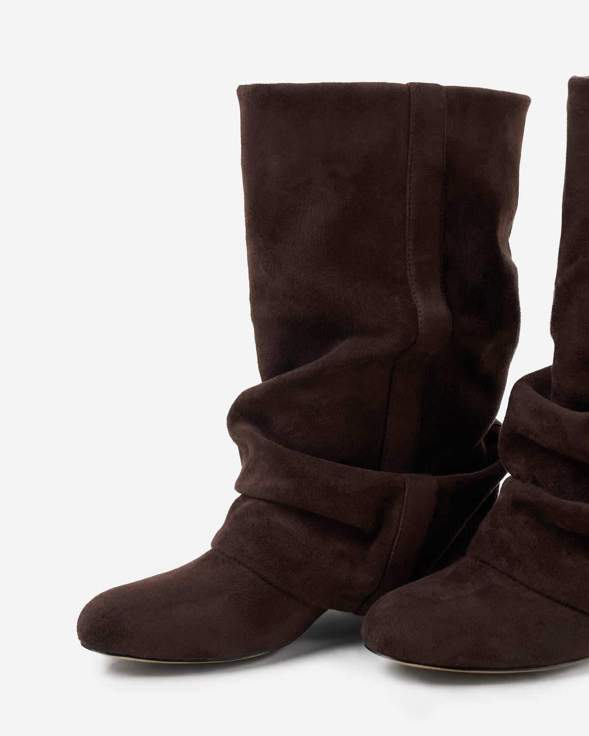 Emilia - Dark Chocolate Slouchy Suede Boots - view 6