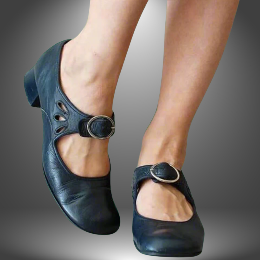 Denise - Vintage Buckle Mary Jane Shoes