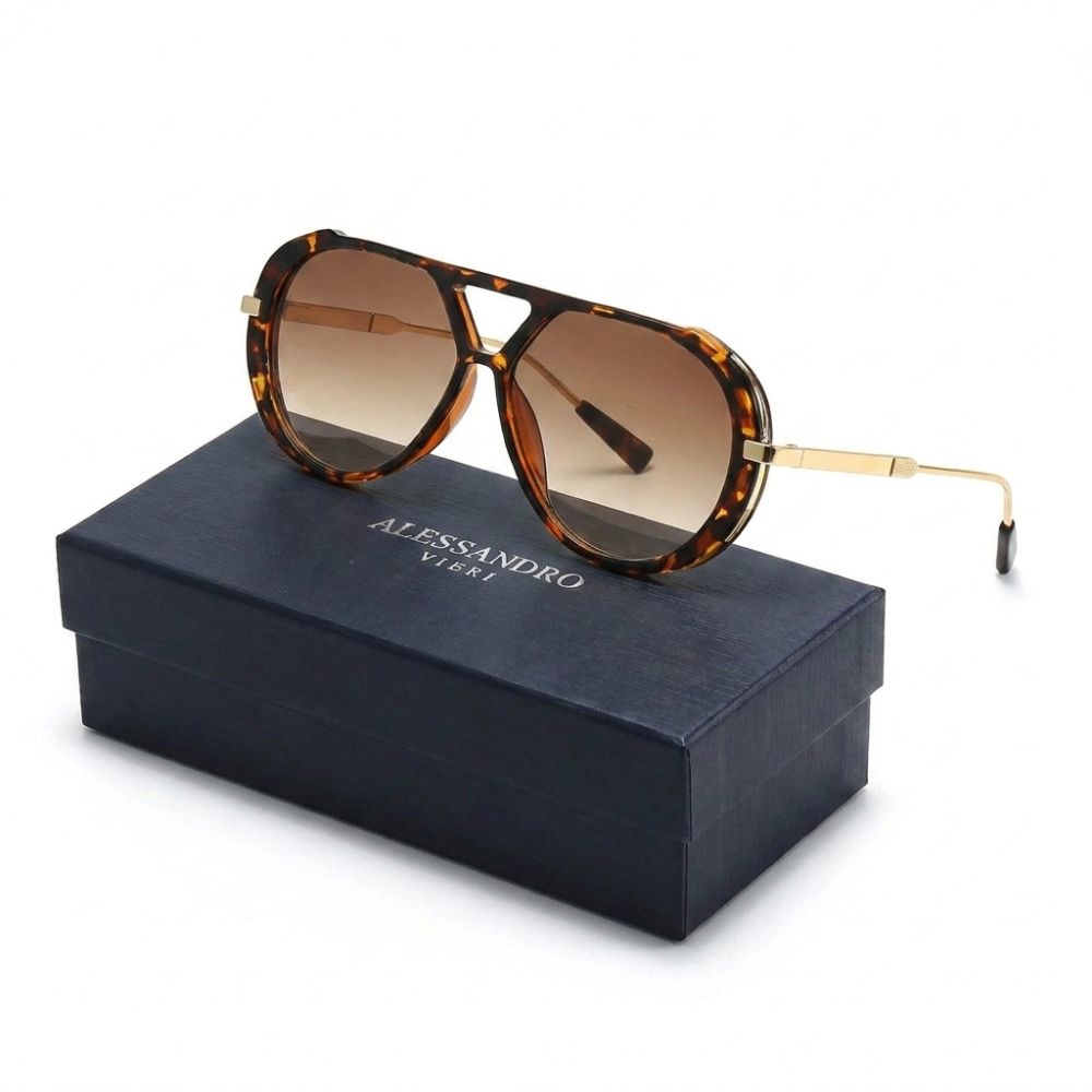 Panther | Retro Aviator Sunglasses - view 9