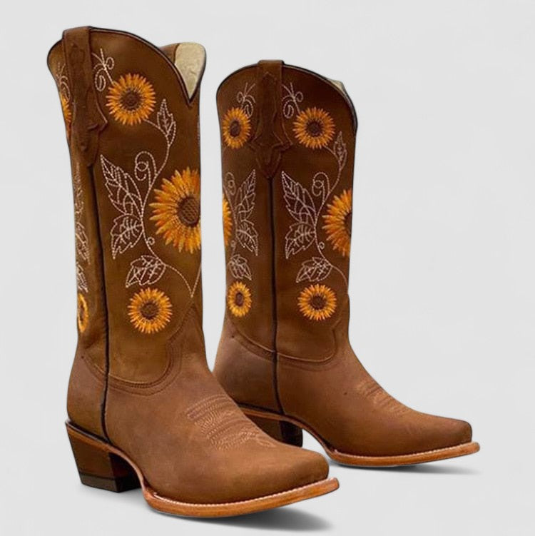 Daisy - Sunflower Arch-Support Cowboy Boots