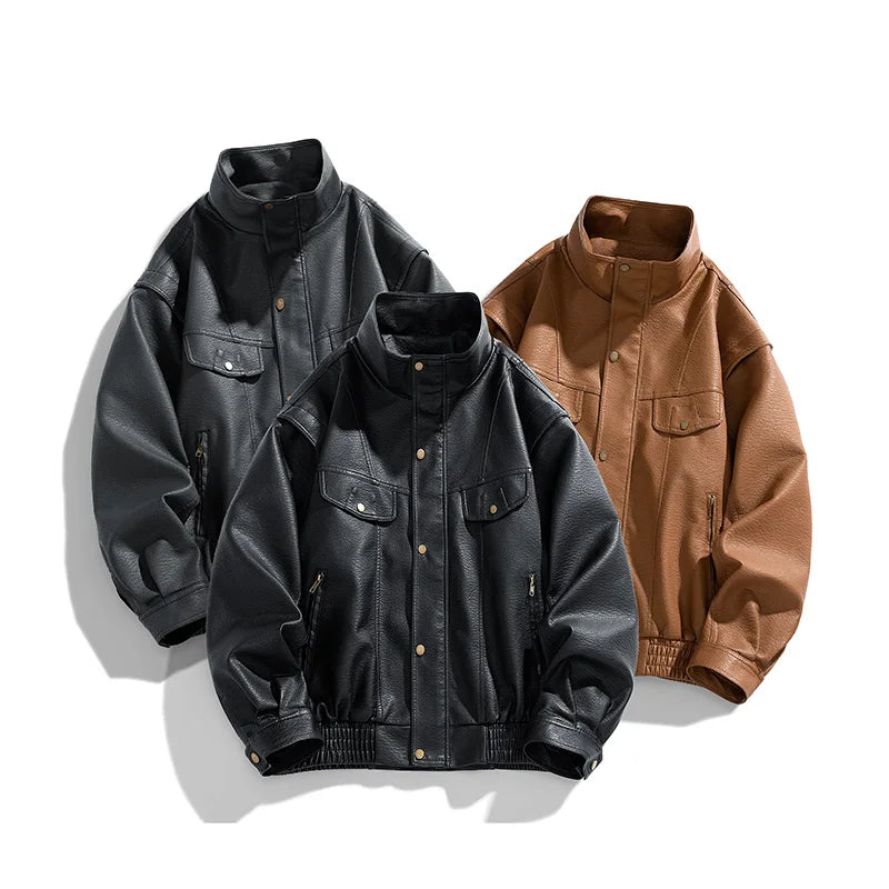 Maddox | Textured Leather Bomber Jacket - view 13
