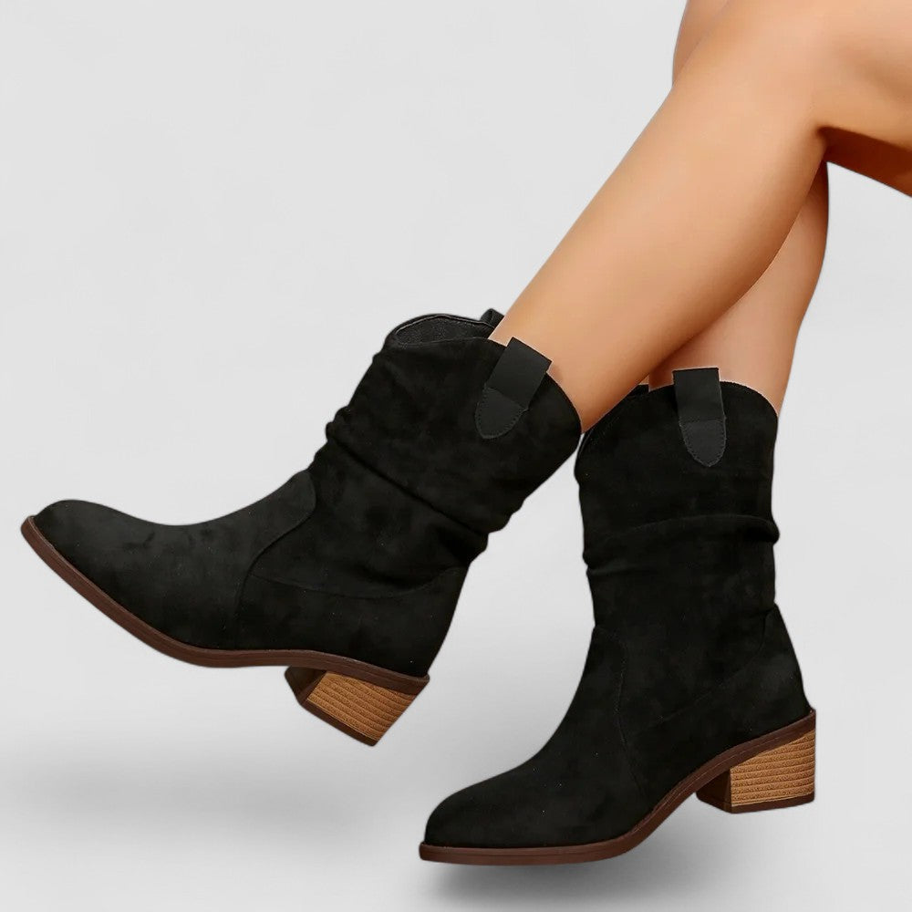 Rowan - Suede Slouch Arch-Support Boots