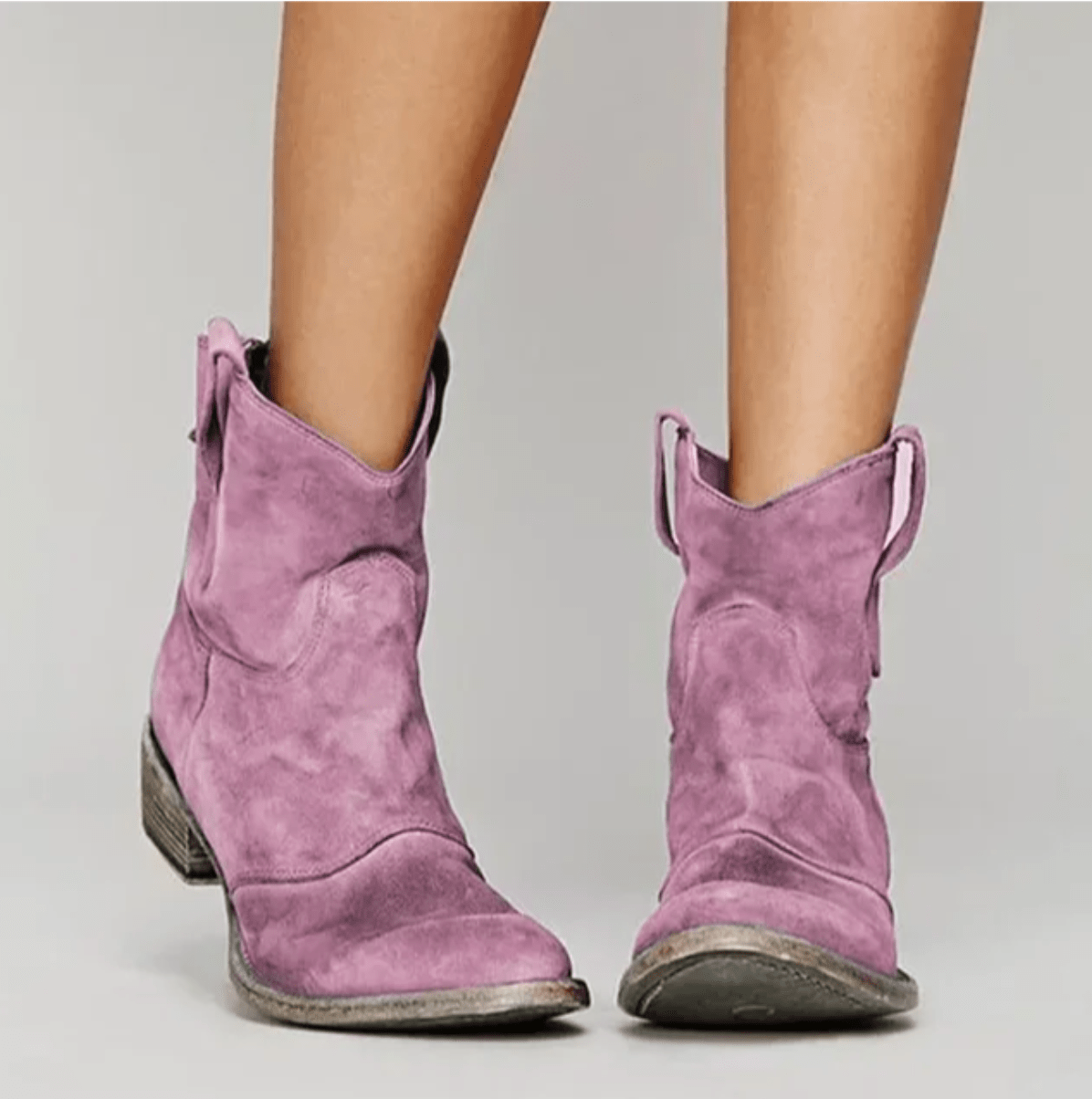 Charlotte - Suede Arch-Support Western Boots