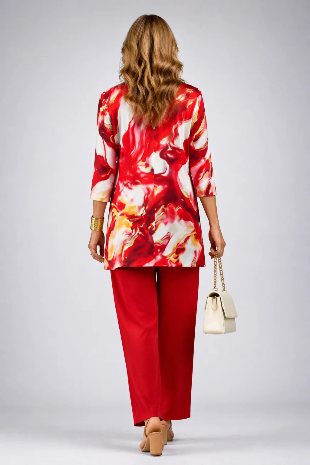 Gelsey - Floral-Print Three-Piece Pant Set