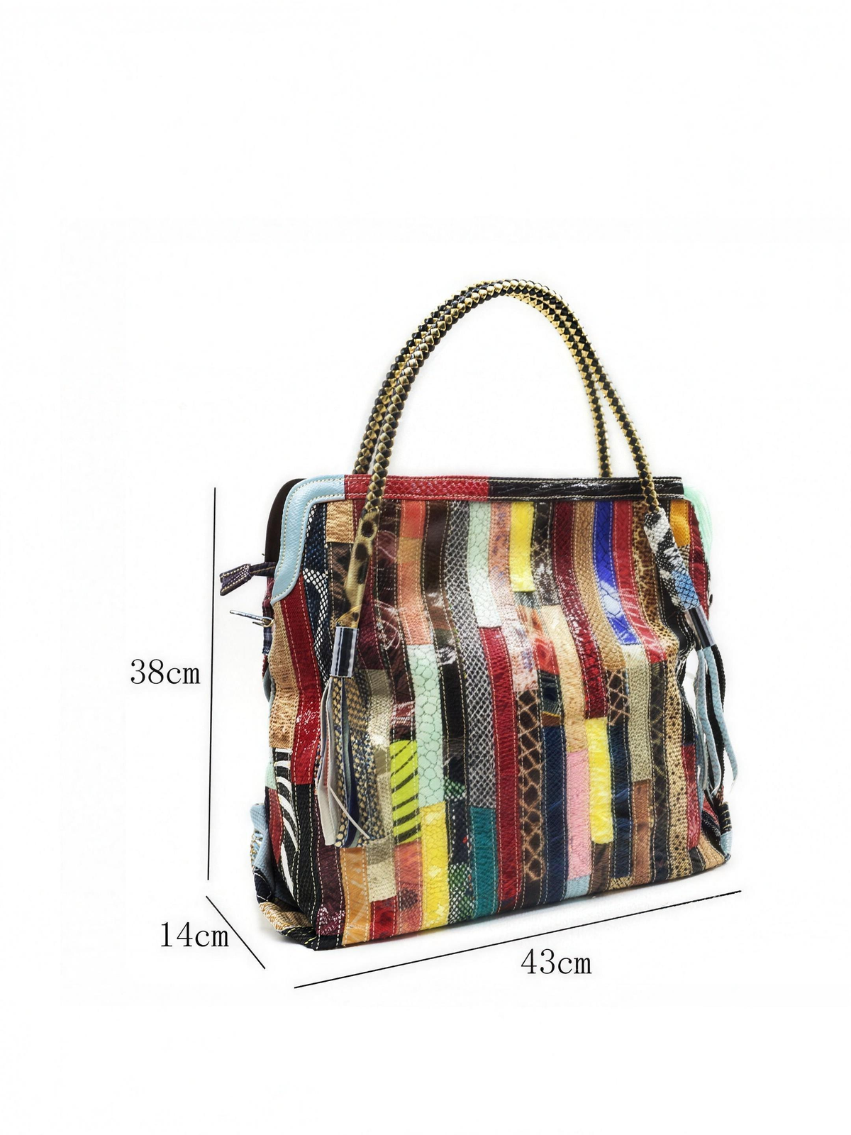 Willow western-style colourful patchwork leather handbag