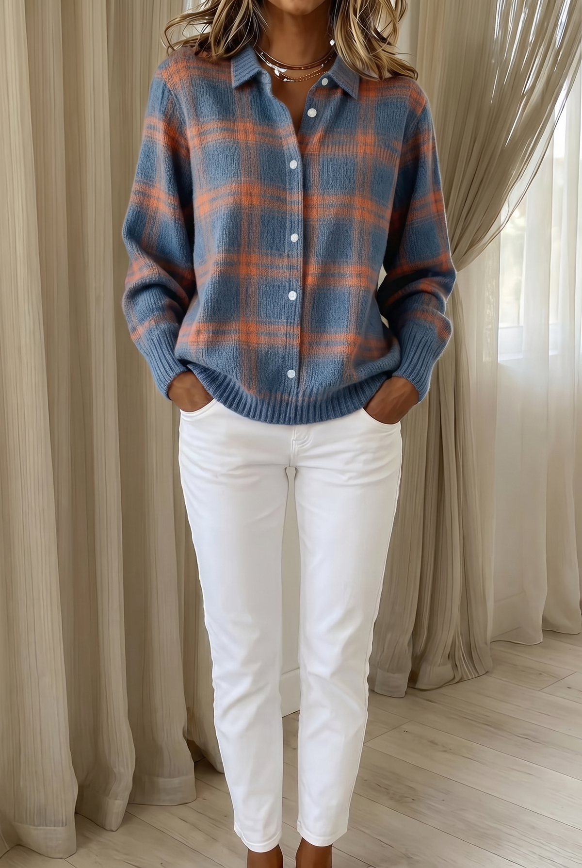 Rowan - Plaid Knit Cardigan 7