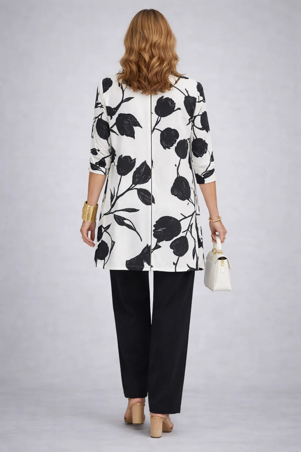 Lois - Leaf-Print Three-Piece Pant Set