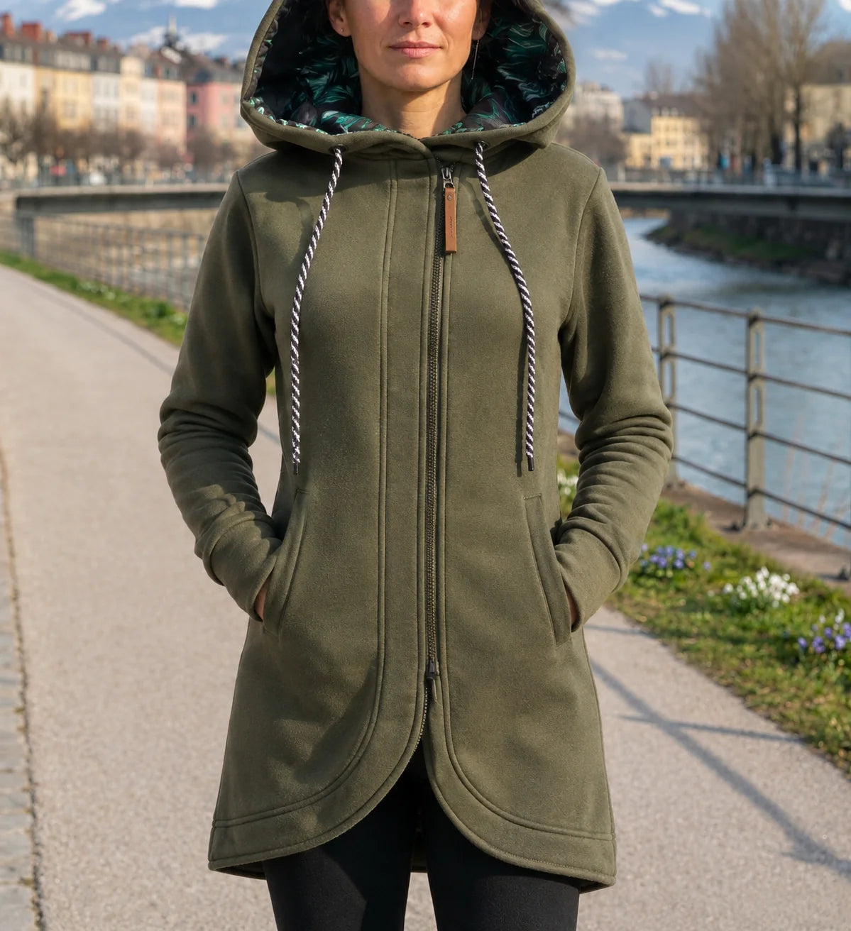 Ingrid Hooded Longline Jacket - lifestyle