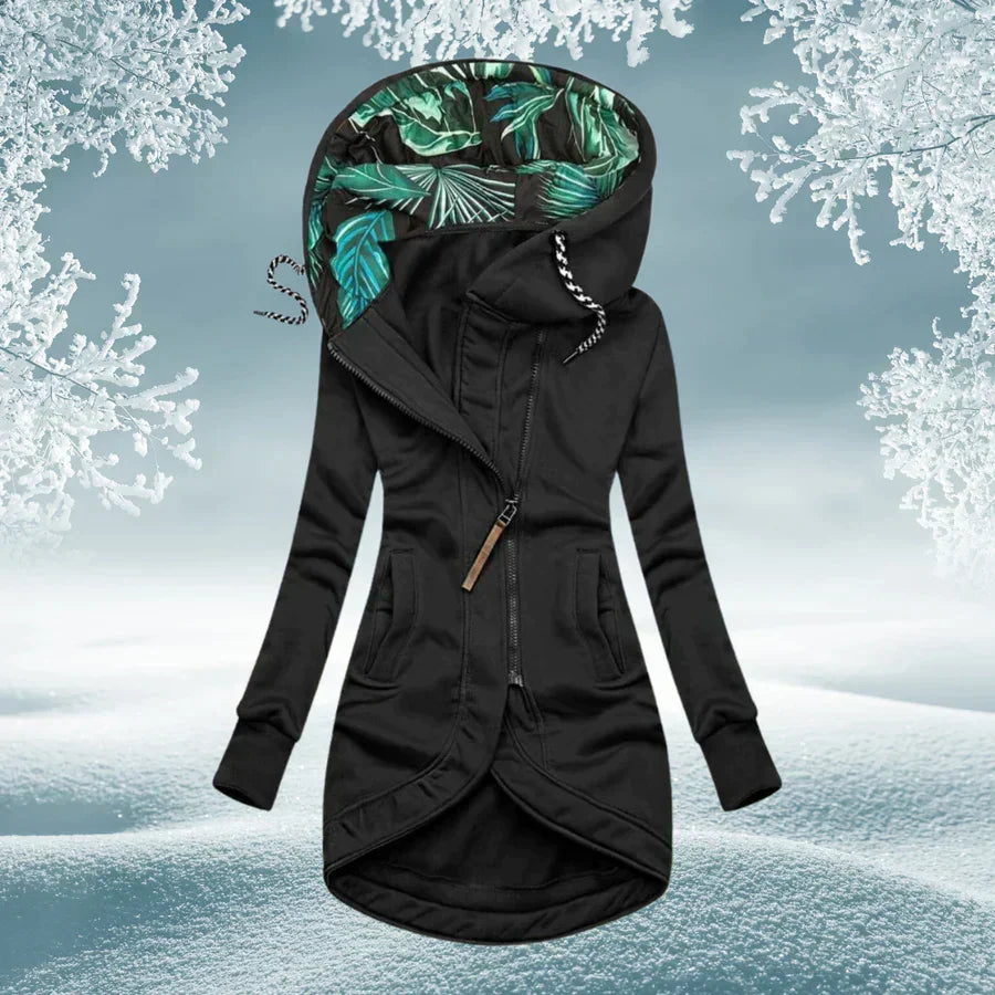 Ingrid Hooded Longline Jacket - Norwegian Black