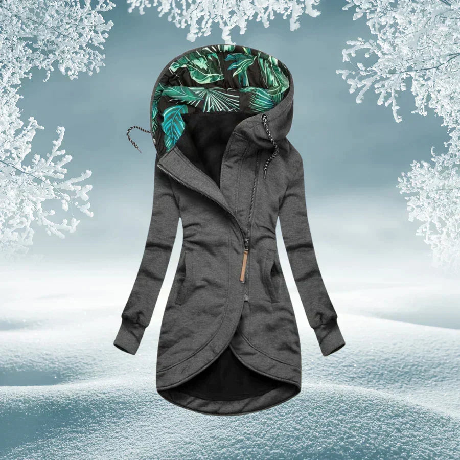 Ingrid Hooded Longline Jacket - Boreal Grey