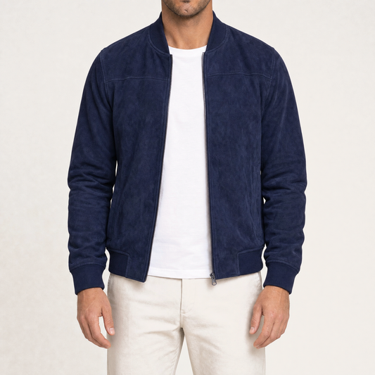 Sullivan | Suede-Texture Bomber Jacket