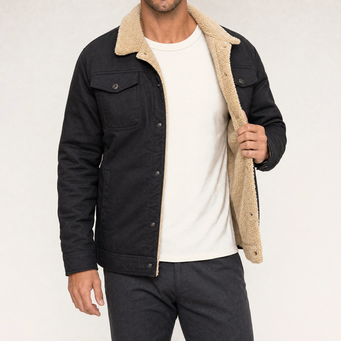 Cole | Sherpa-Lined Bomber Jacket