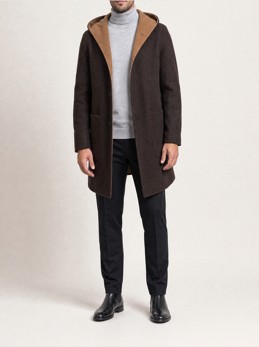 Rowan | Hooded Wool-Blend Coat