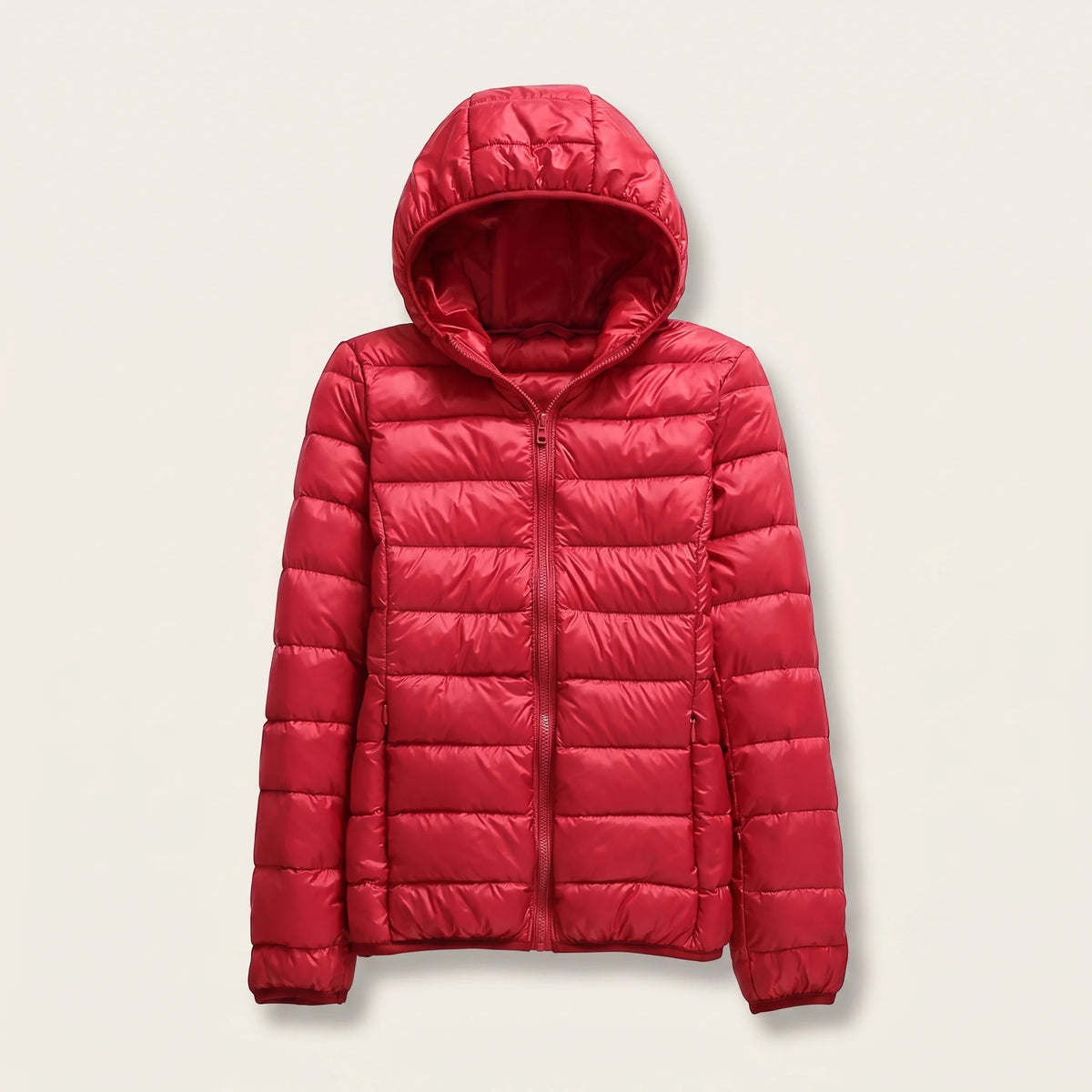 Stacey - Windproof Hooded Jacket - Red