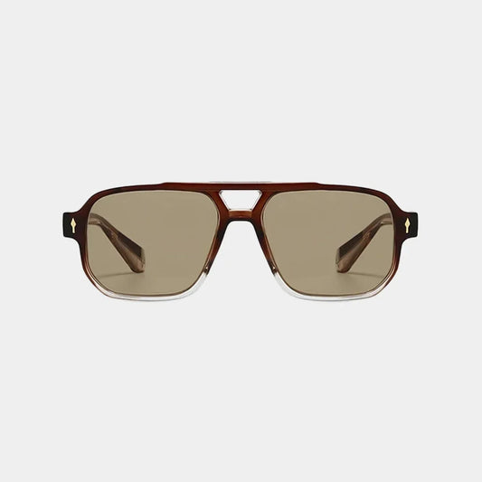 Laurent - Cognac Aviator Sunglasses