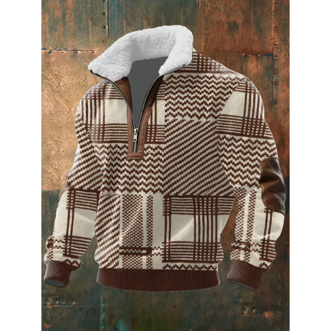 Étienne - Fleece-Collar Half-Zip Sweater