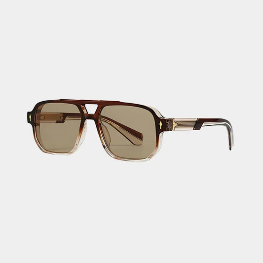 Laurent - Cognac Aviator Sunglasses