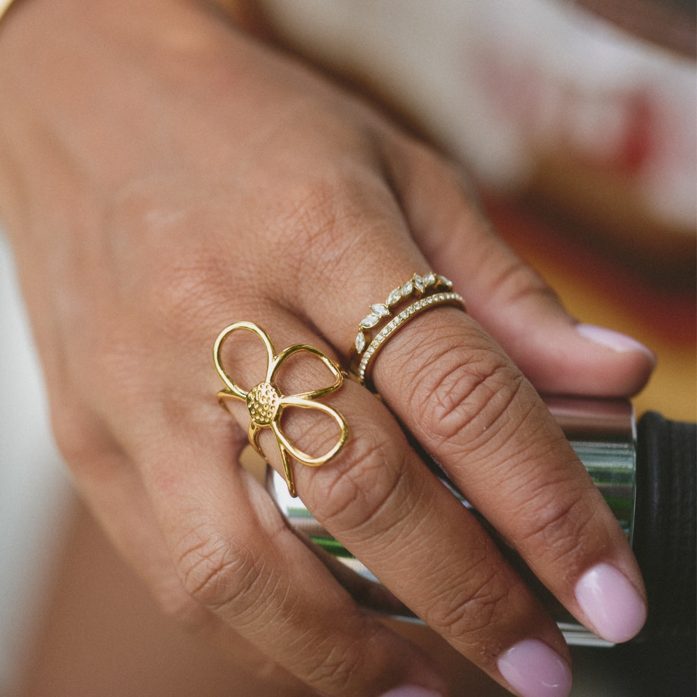 Ella - Gold Crystal Ring