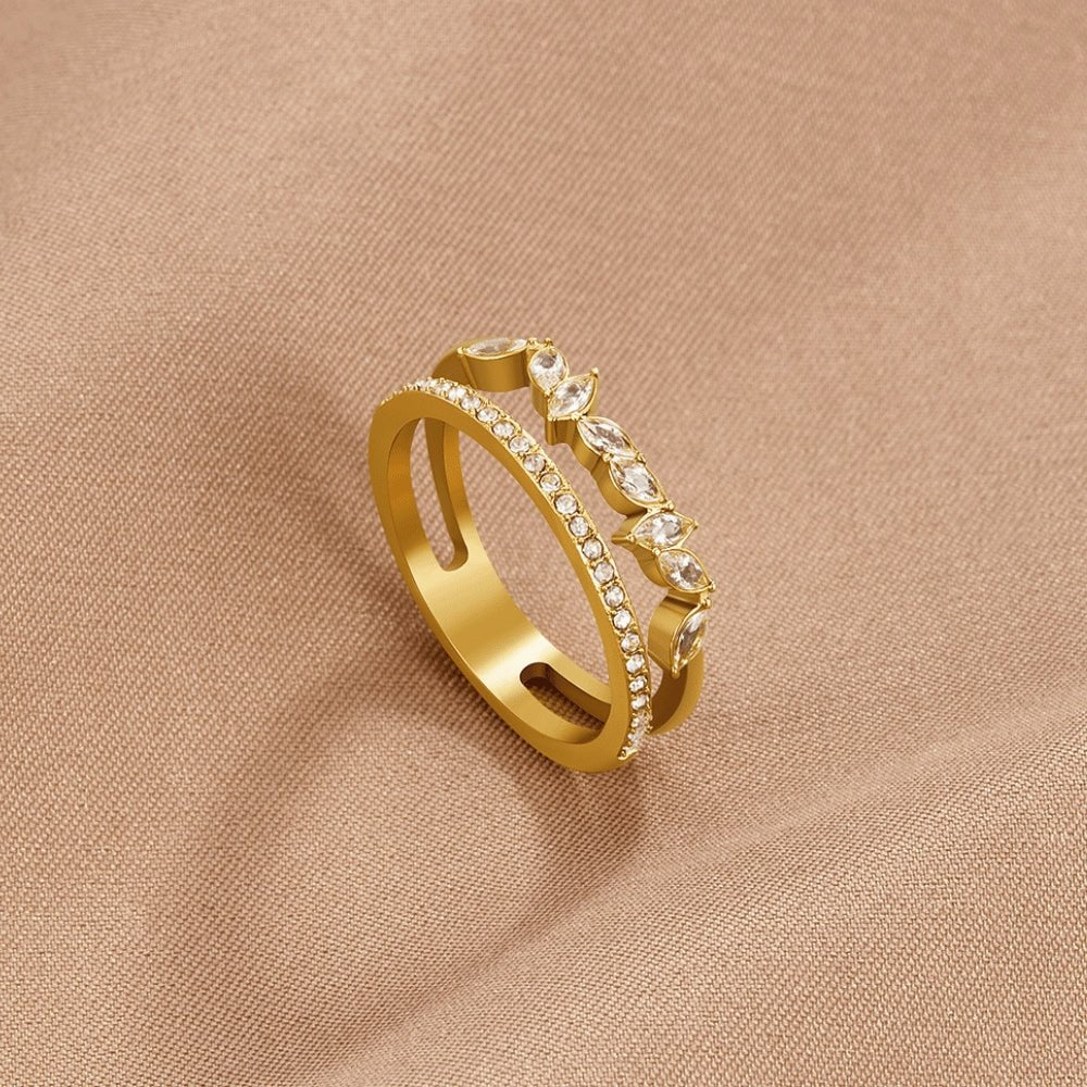 Ella - Gold Crystal Ring