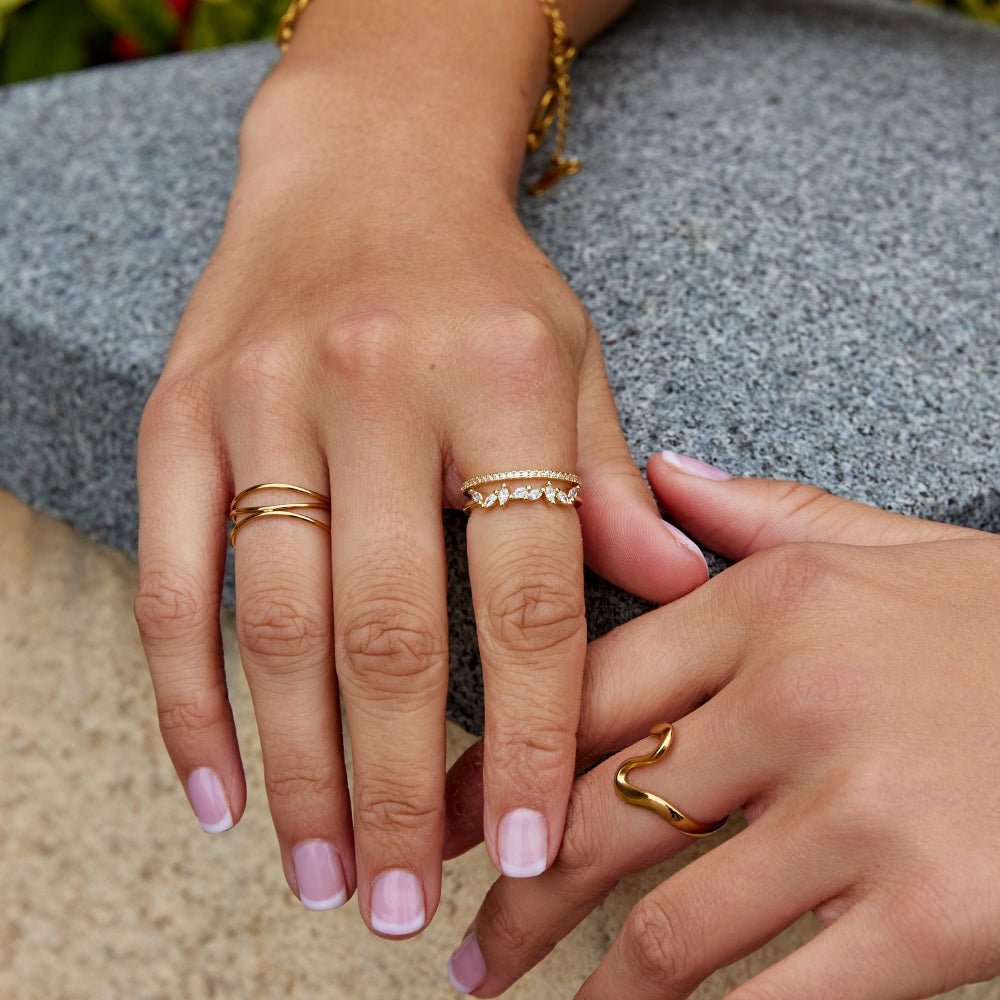 Ella - Gold Crystal Ring