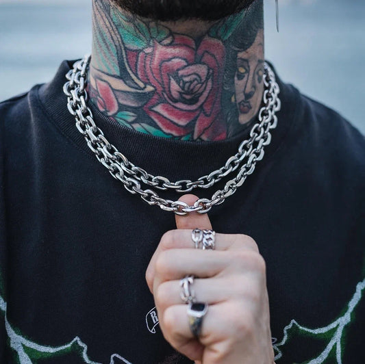 Damien - Chunky Layered Chain Necklace