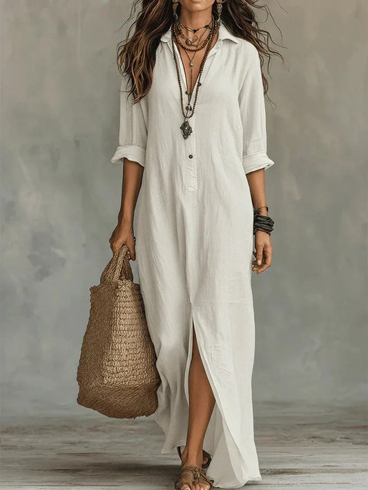 Willow - Linen Blend Maxi Dress
