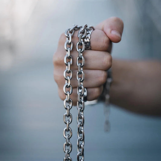 Damien - Chunky Layered Chain Necklace - view 2