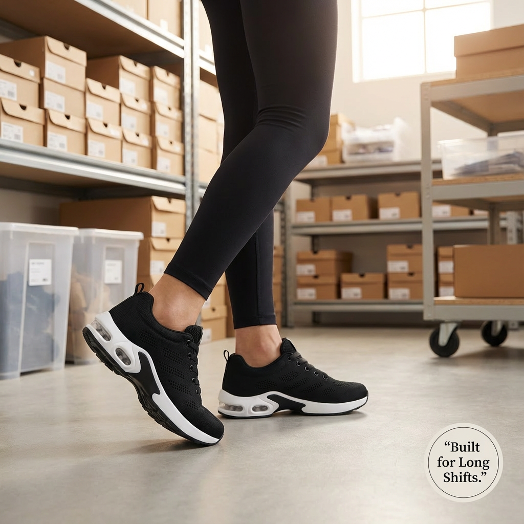 Pink & Grey Plantar Fasciitis Relief Shoes
