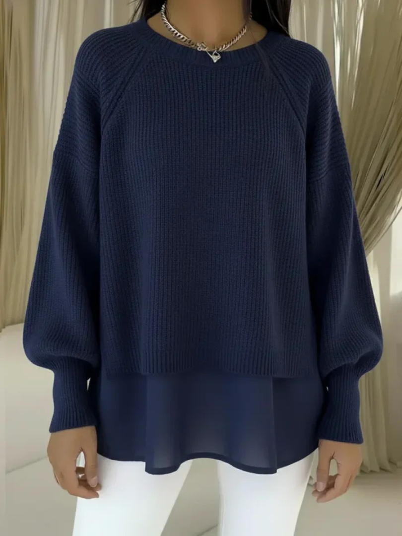Delphine - Two-Piece Effect Sweater - view 3