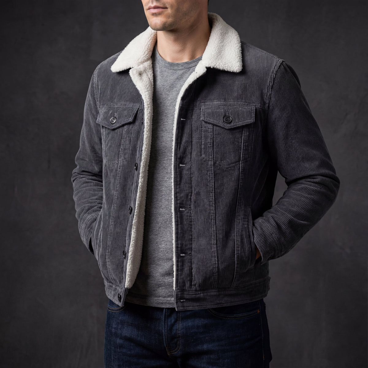 Clayton | Sherpa-Lined Corduroy Jacket - view 2