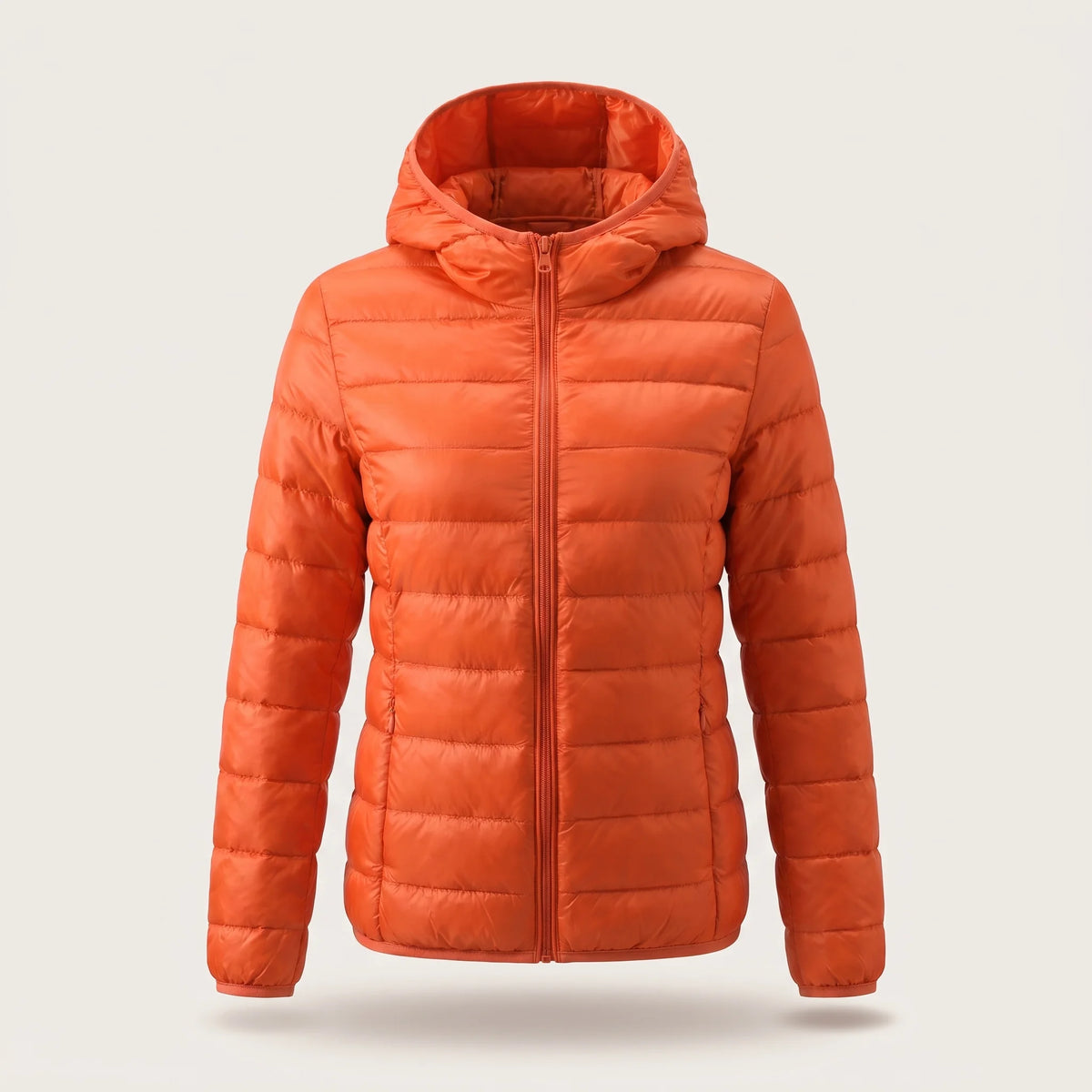 Stacey - Windproof Hooded Jacket - Orange
