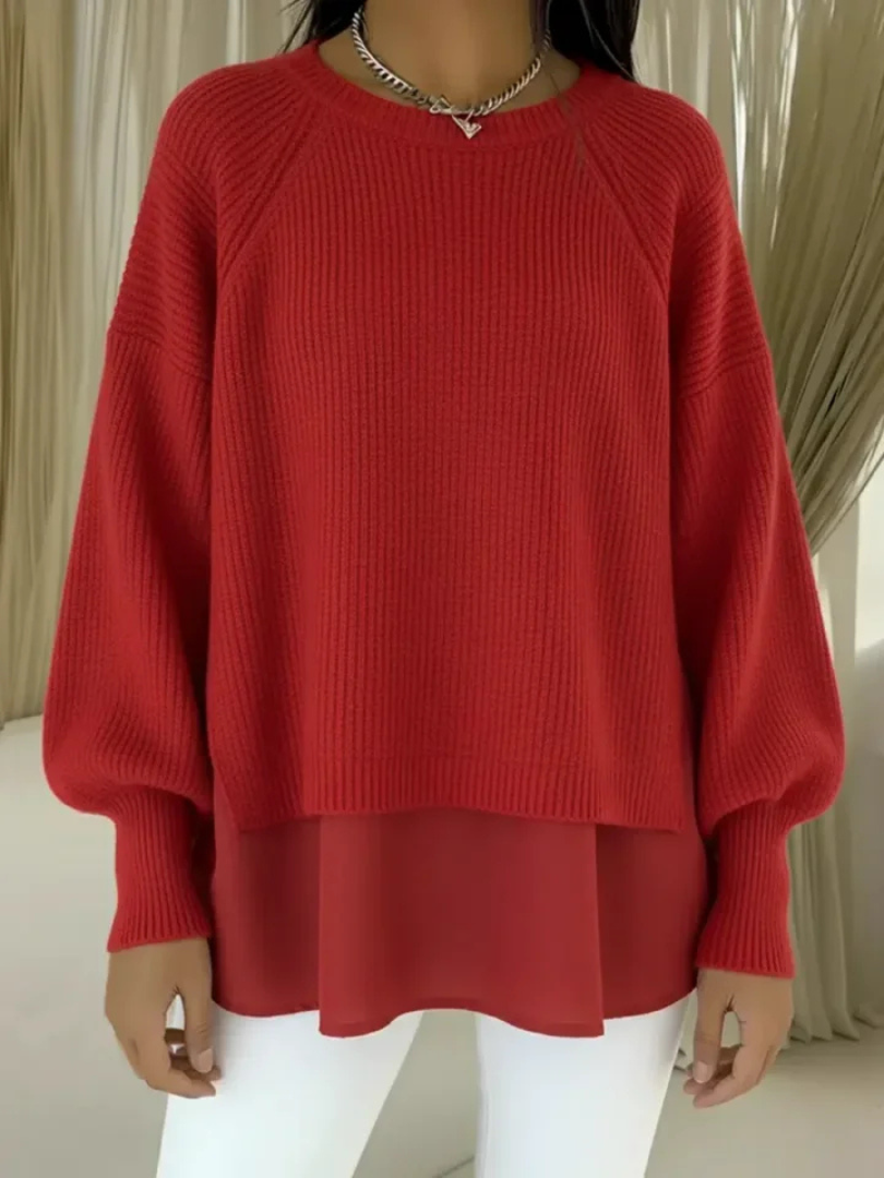 Delphine - Two-Piece Effect Sweater - view 2