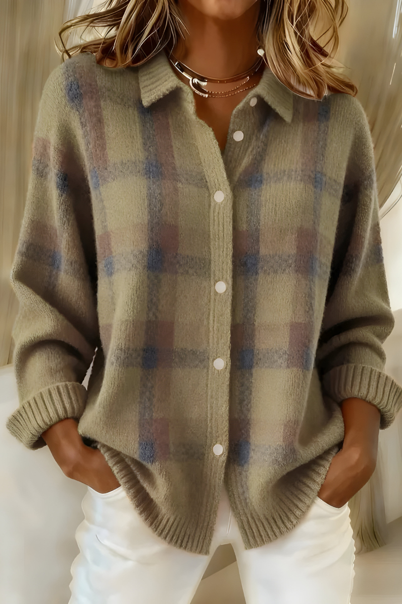 Rowan - Plaid Knit Cardigan - view 5