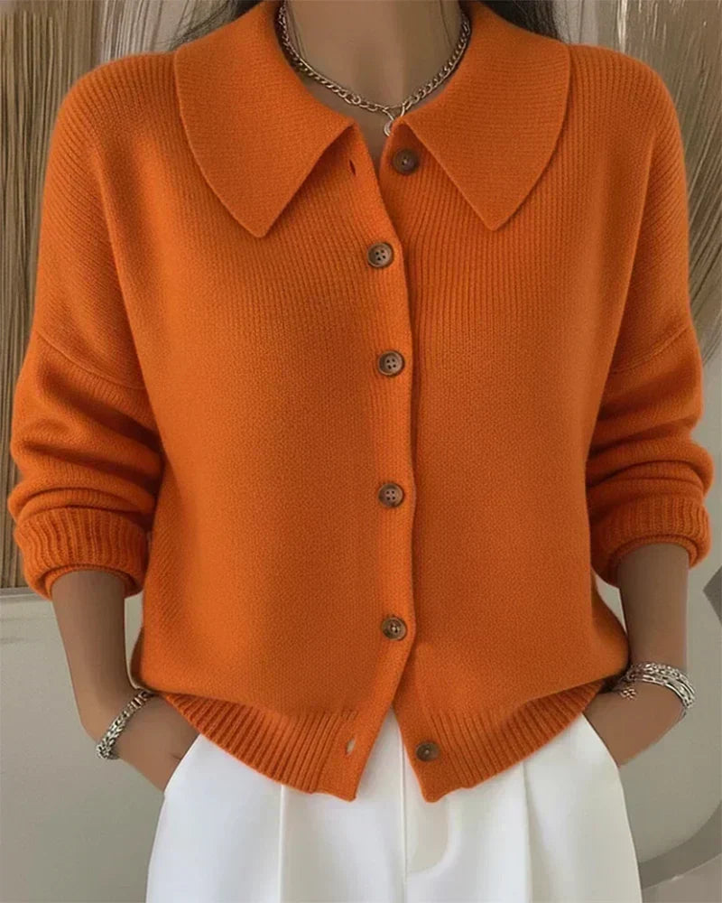 Vivian - Shirt Collar Knit Cardigan - view 5