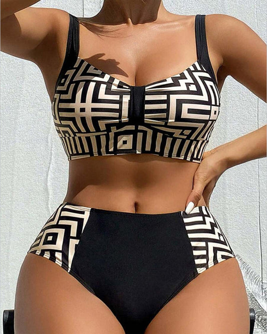 Helena | Printed Triangle Bikini Set - view 2