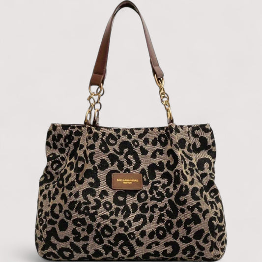Vivian - Leopard Canvas Shopping Bag