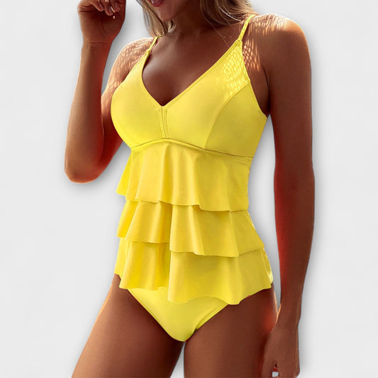 Samanta | Ruffled V-Neck Bikini Set - view 2