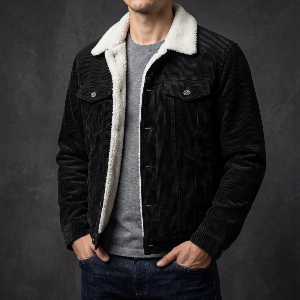 Clayton | Sherpa-Lined Corduroy Jacket - view 6