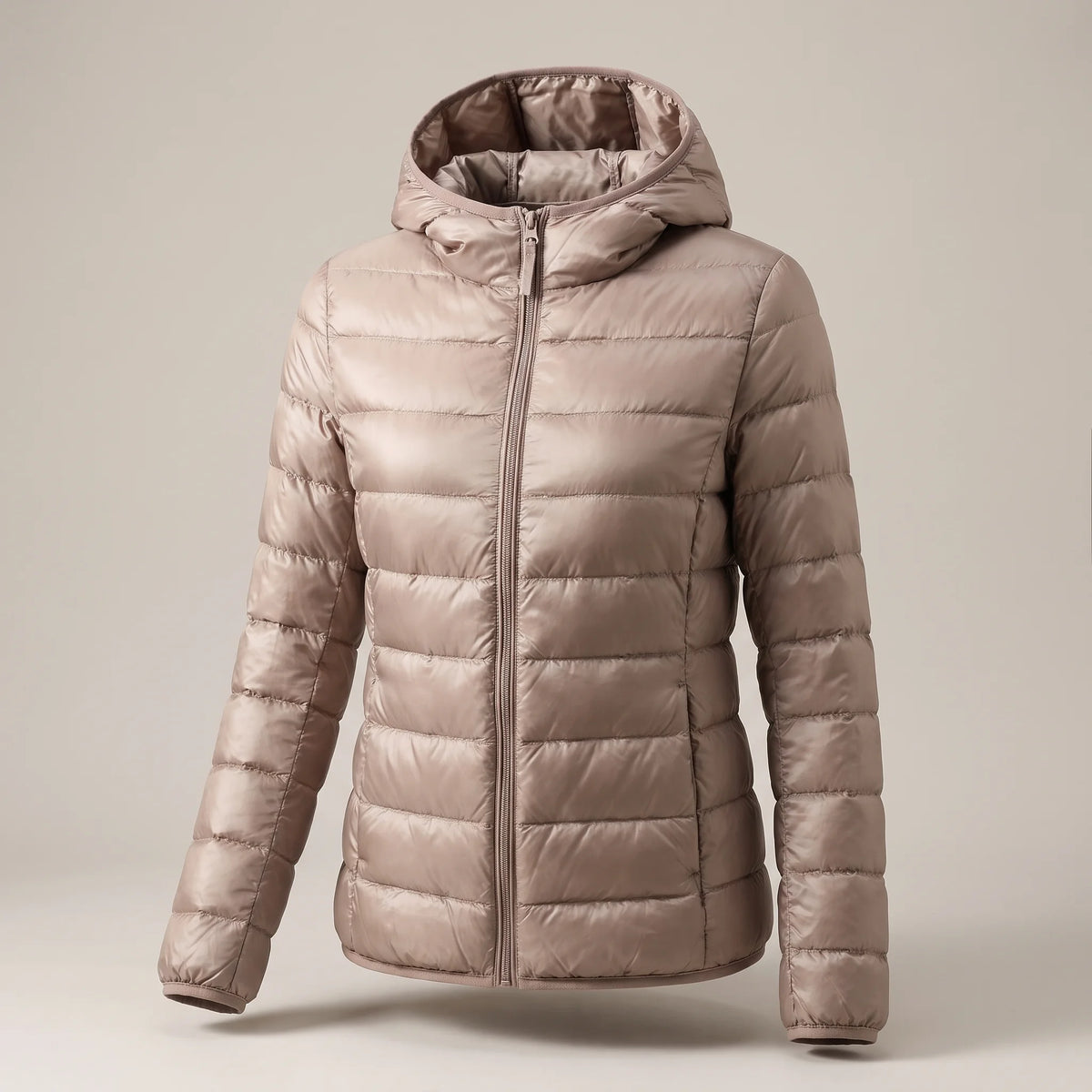 Stacey - Windproof Hooded Jacket - Champagne