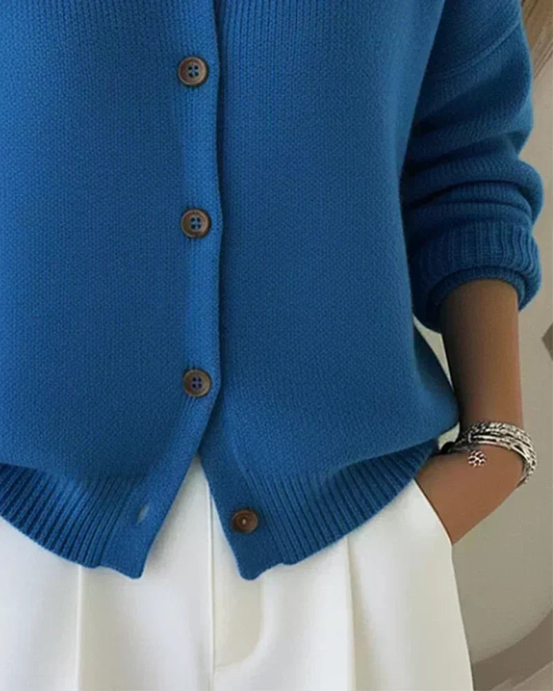 Vivian - Shirt Collar Knit Cardigan - view 2