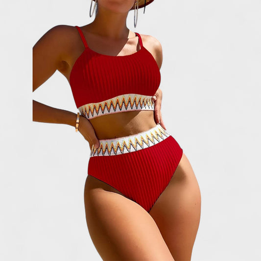 Soraia | Ribbed Embroidered Bikini Set - view 2