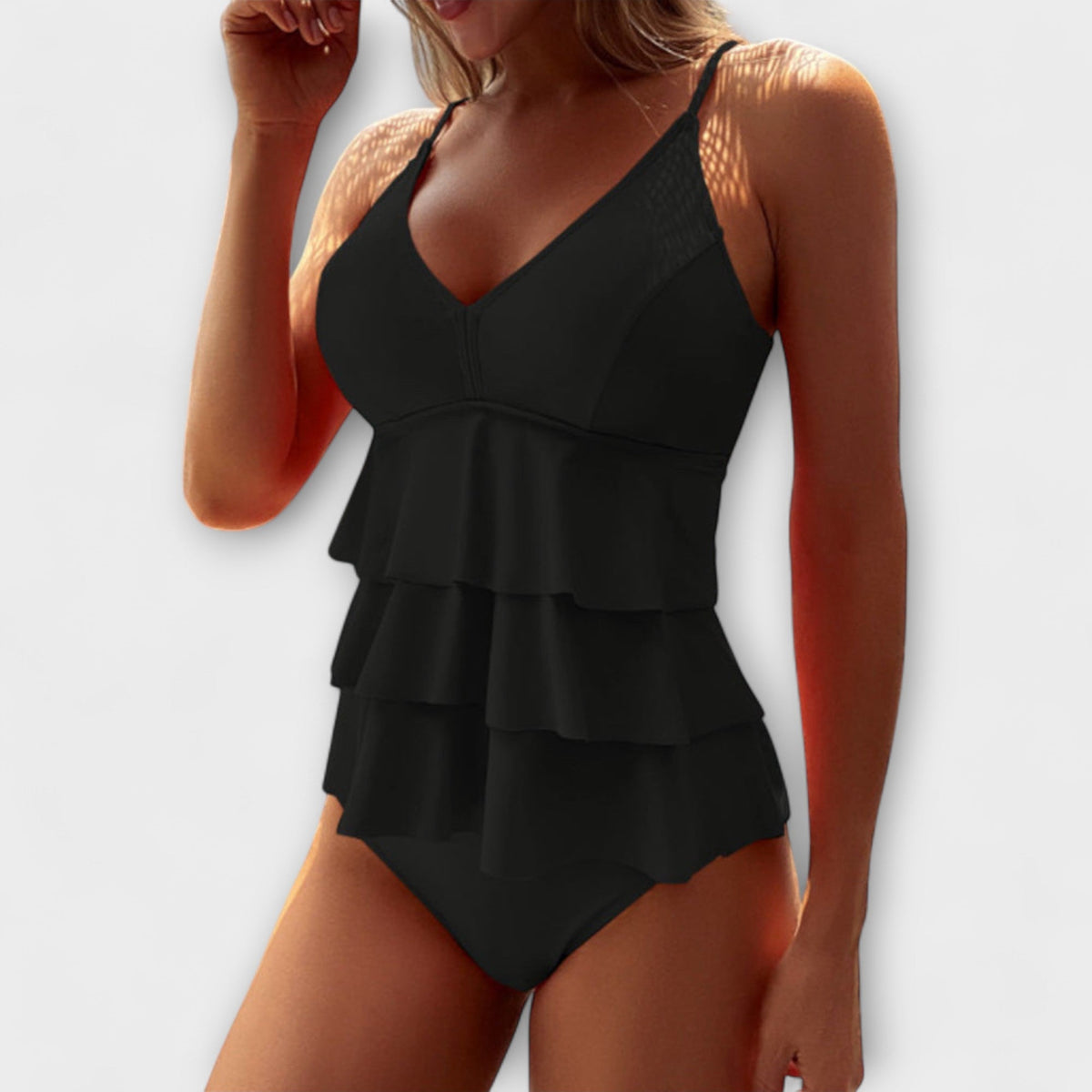 Samanta | Ruffled V-Neck Bikini Set - view 4