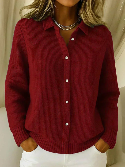 Coralie - Textured Button Knit Cardigan - view 2