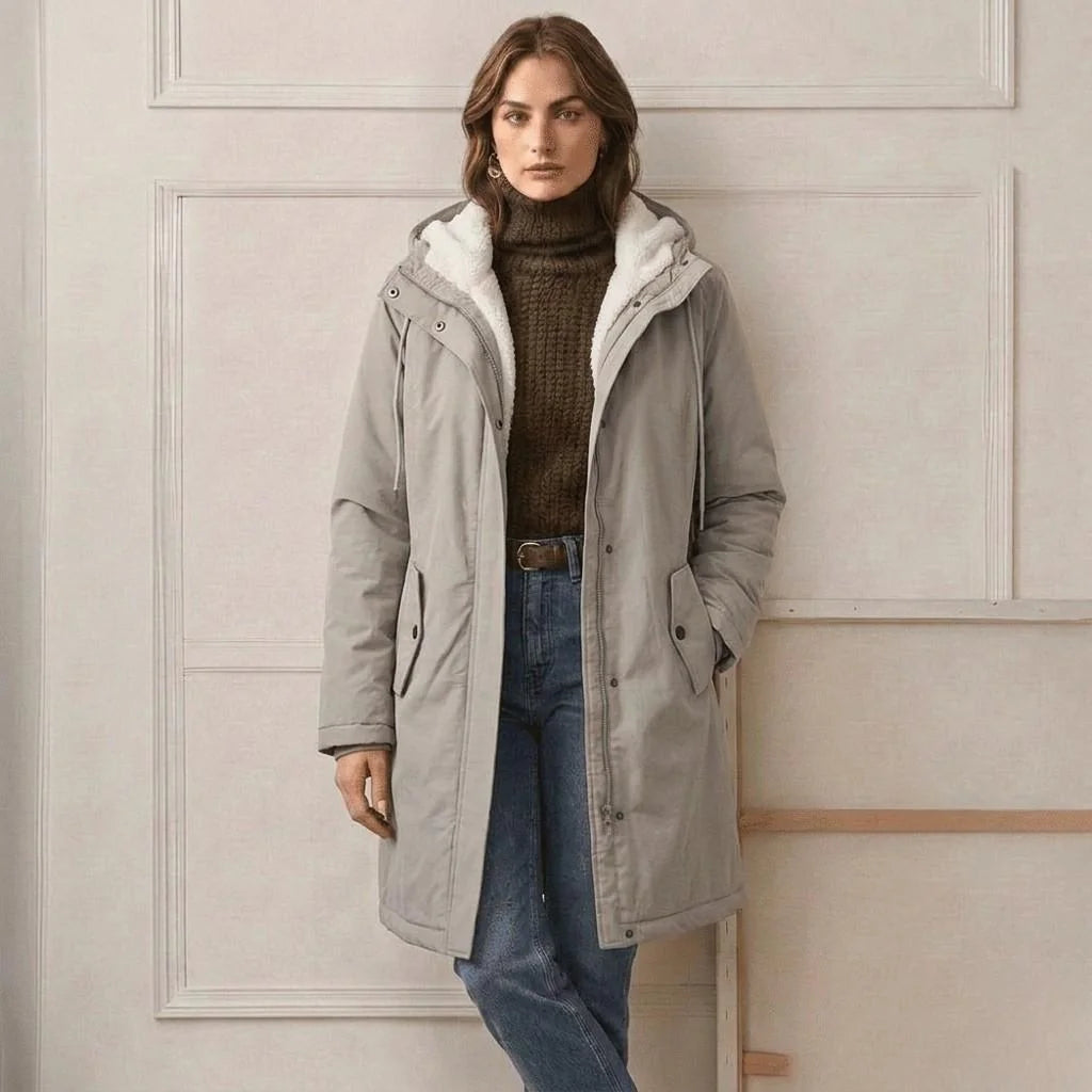 Felicity - Midnight Navy Hooded Longline Parka
