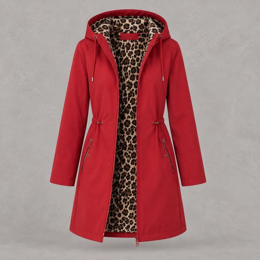 Robyn - Leopard-Lined Hooded Coat