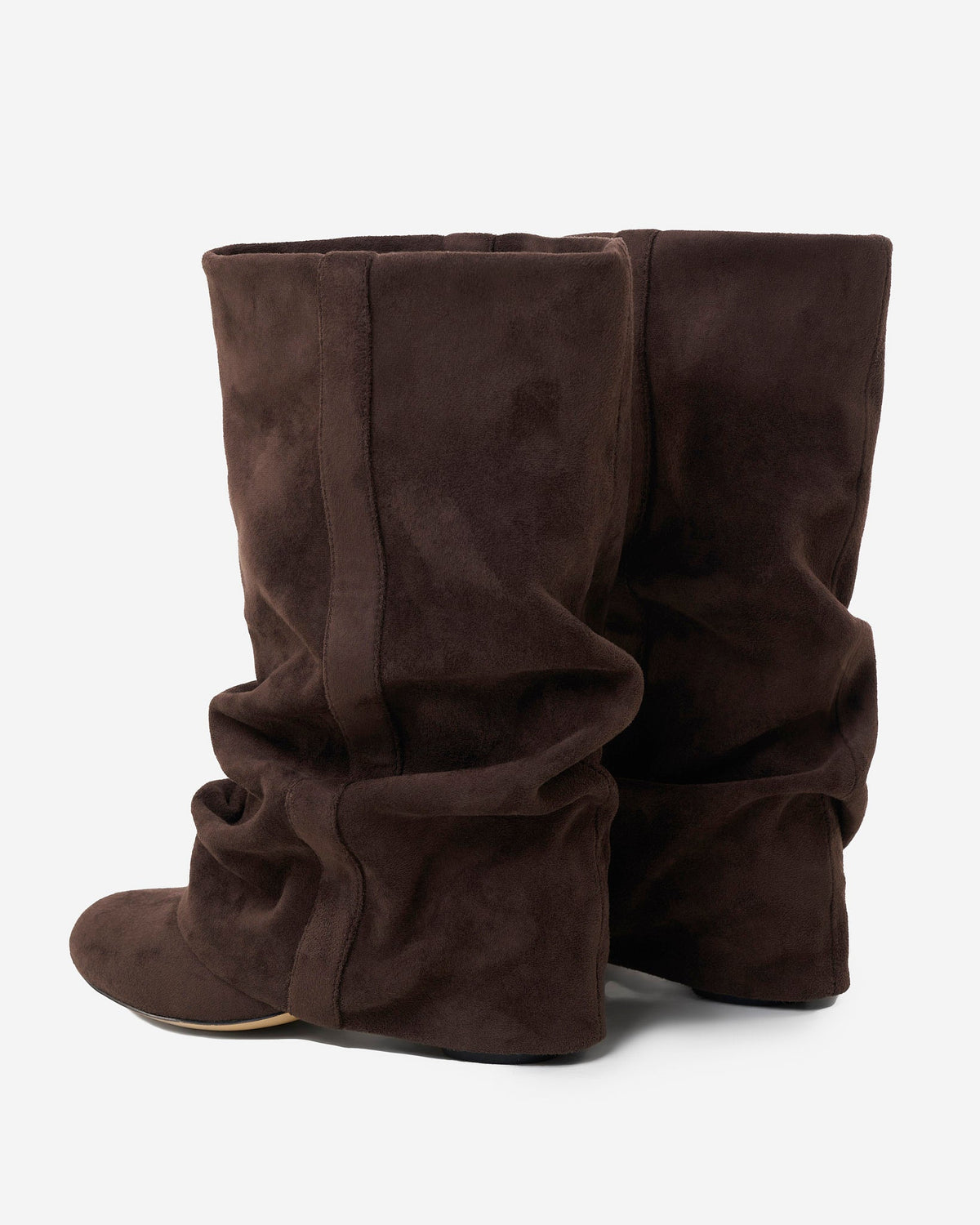 Emilia - Dark Chocolate Slouchy Suede Boots - view 3