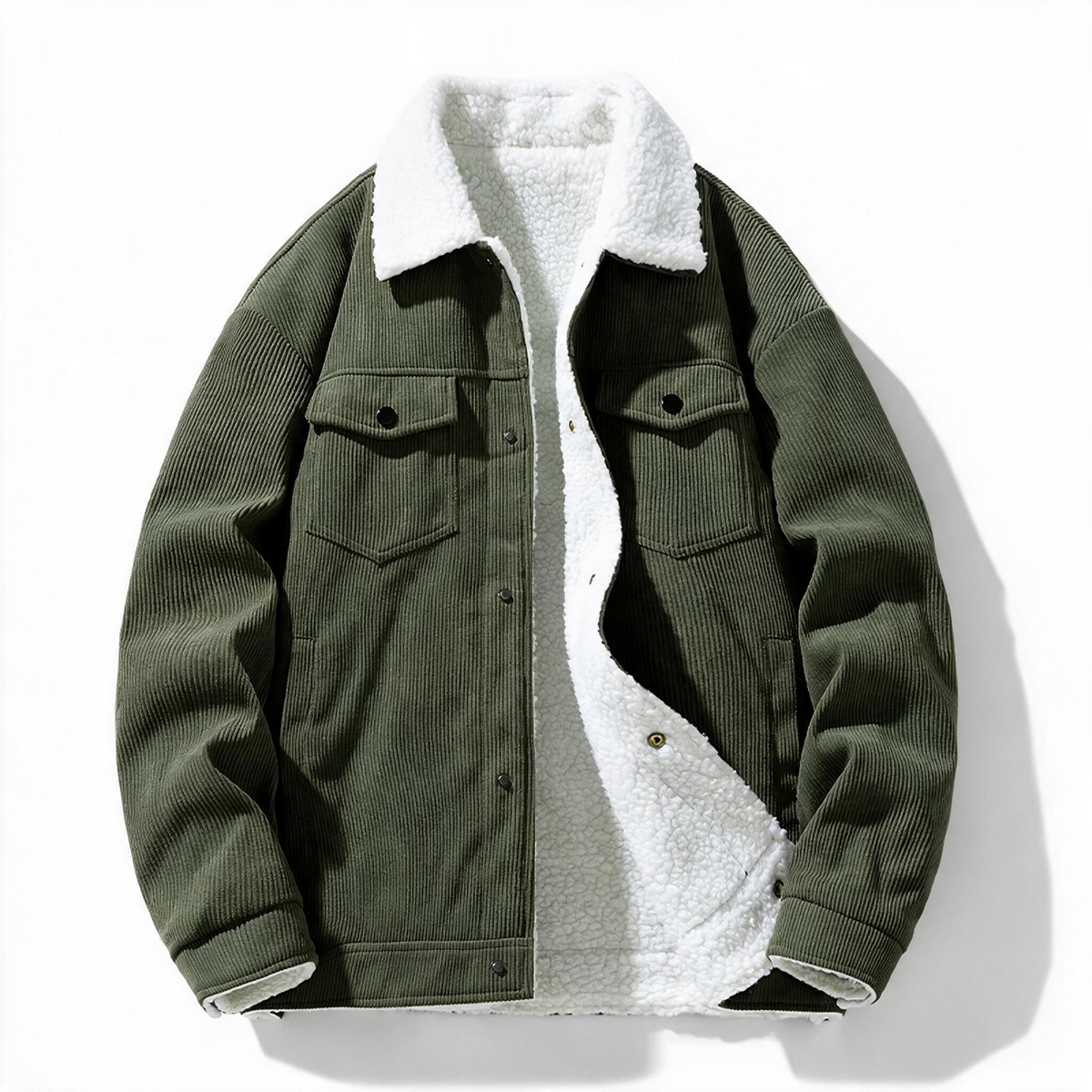 Archer - Sherpa-Lined Corduroy Jacket - view 3