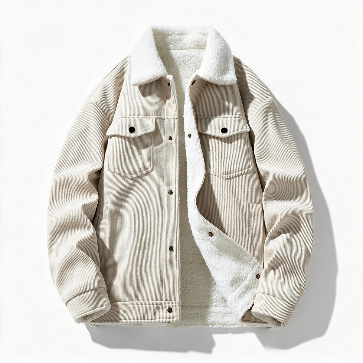 Archer - Sherpa-Lined Corduroy Jacket - view 5