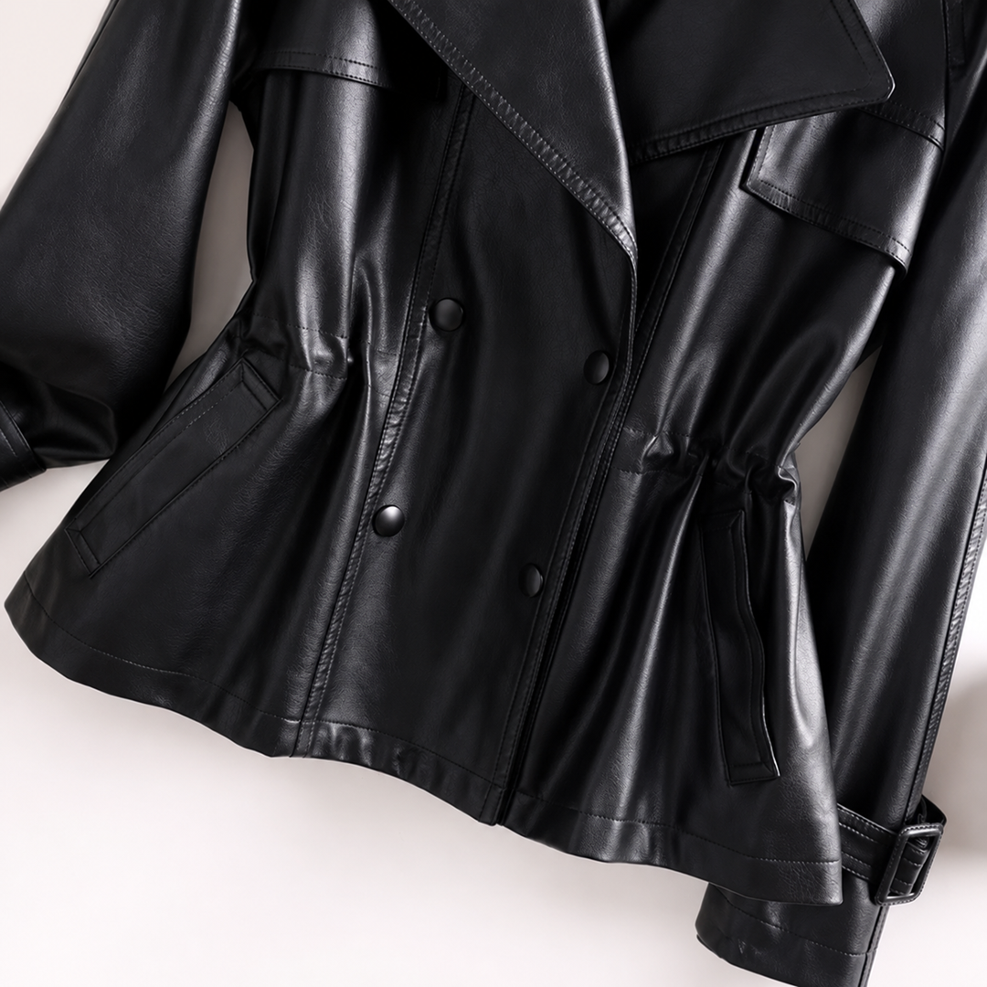 Chelsea - Double-Breasted Leather Jacket - view 6